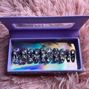 Purple princess press ons